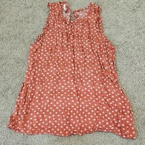 Maurices Pink Ruffled Sleeveless Blouse